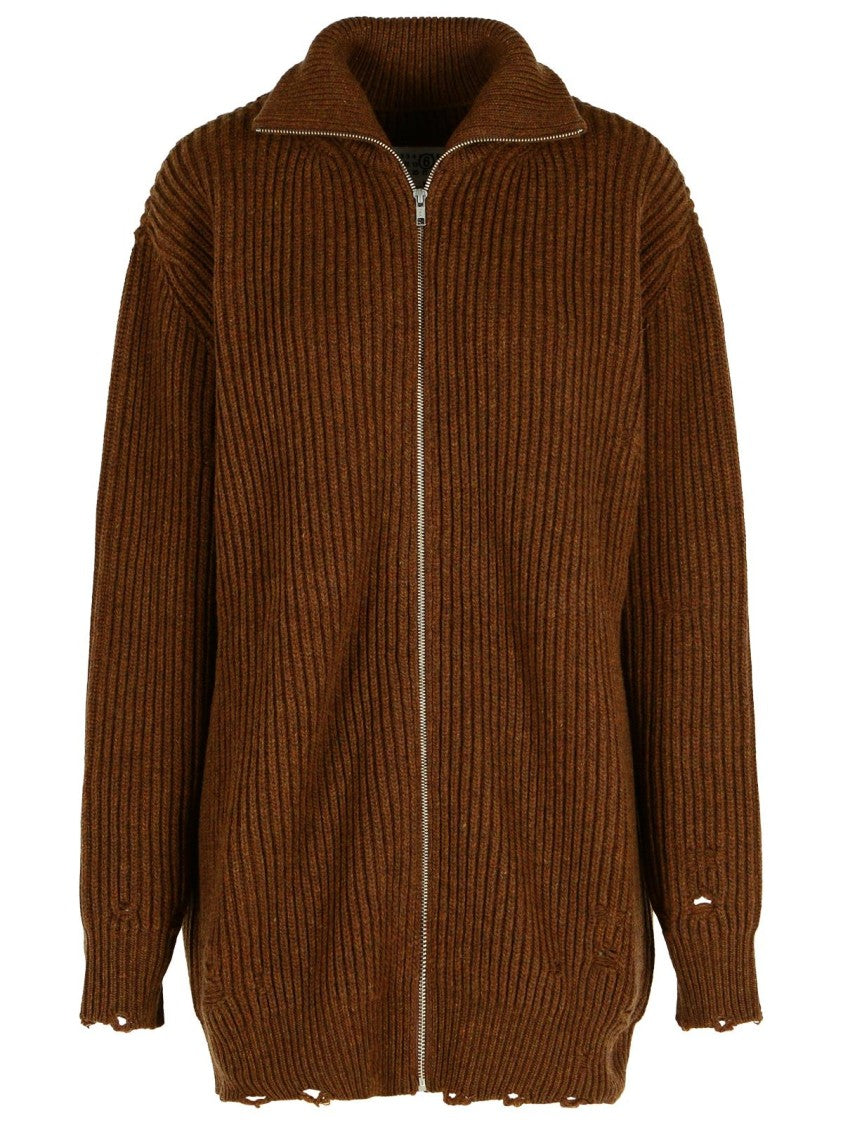 Mm6 By Maison Margiela Brown Virgin Wool Sweater
