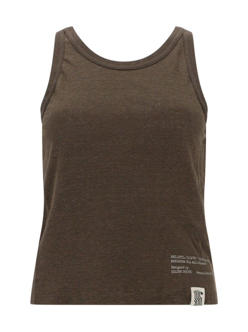 Golden Goose Sleeveless Star Metal Embellishments Camisole