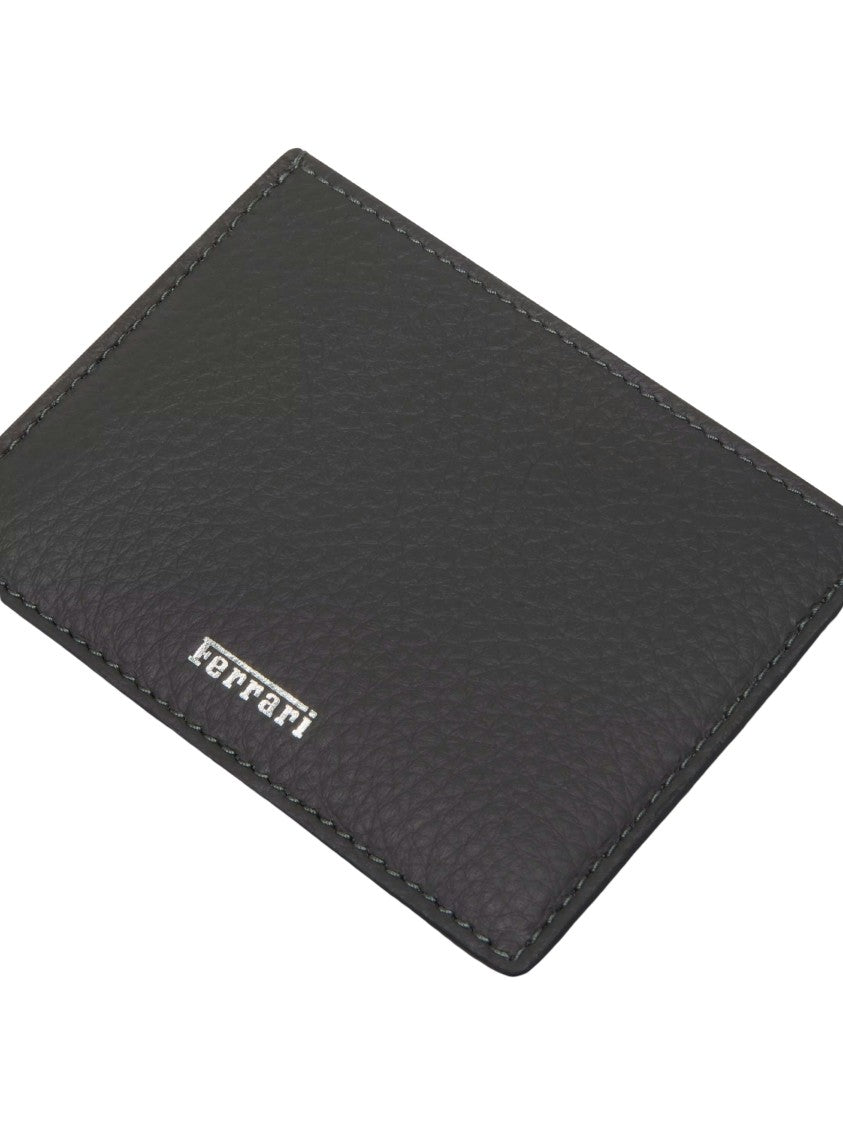 Ferrari Garnet Leather Card Holder