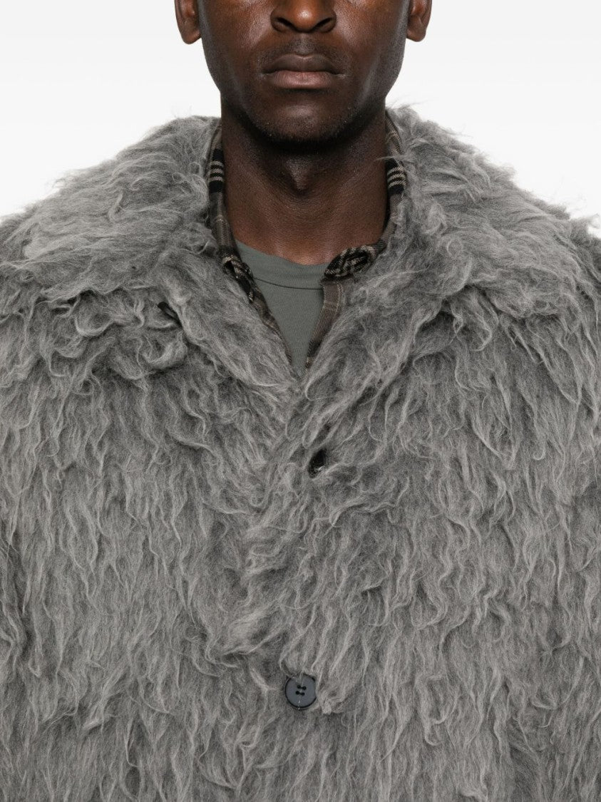 Diesel Textured Faux-Fur Casual Jacket
