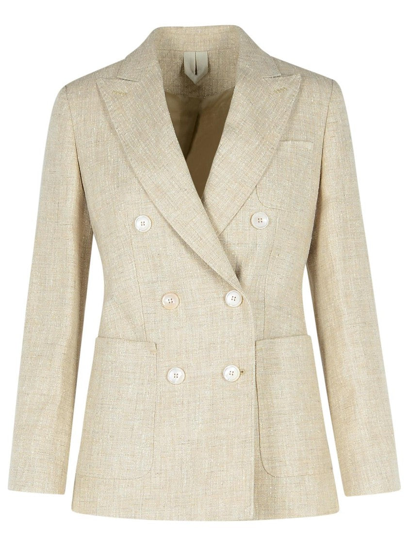Max Mara Ivory Linen Blend Blazer