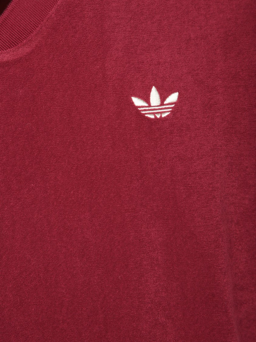 Wales Bonner Bordeaux Terry Polo With Contrasting Details