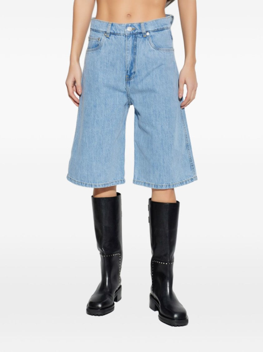Coperni Below-The-Knee Light Blue Denim Shorts