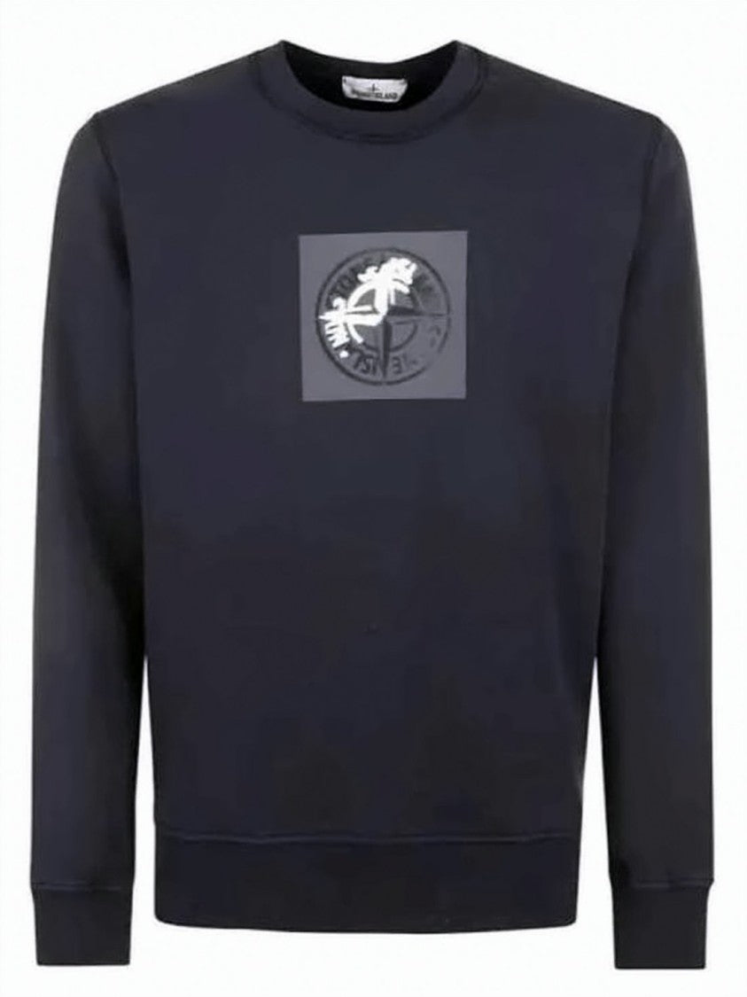 Stone Island Long-Sleeve Sweatshirt With Signature Patch Logo