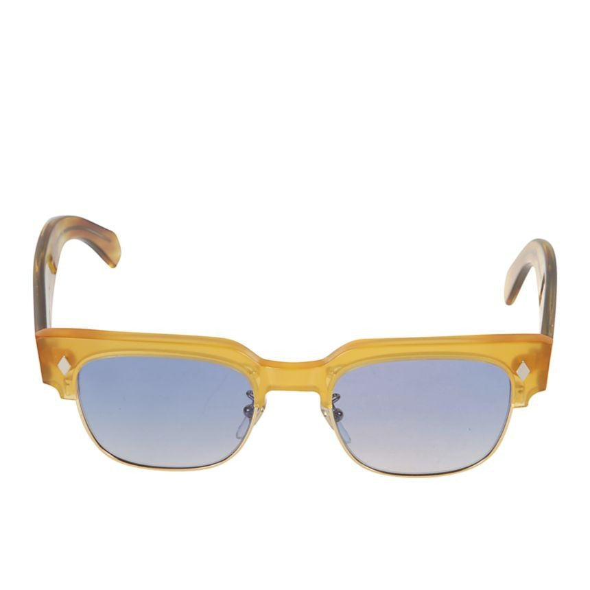 Kador Tobako Cm Translucent Amber-Brown Rectangular Sunglasses