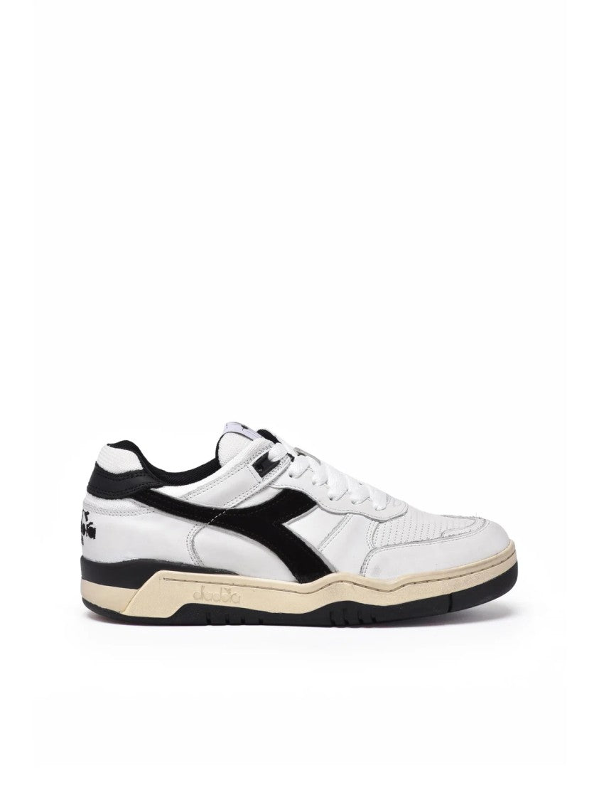 Diadora Heritage White Black Leather B.560 Sneakers