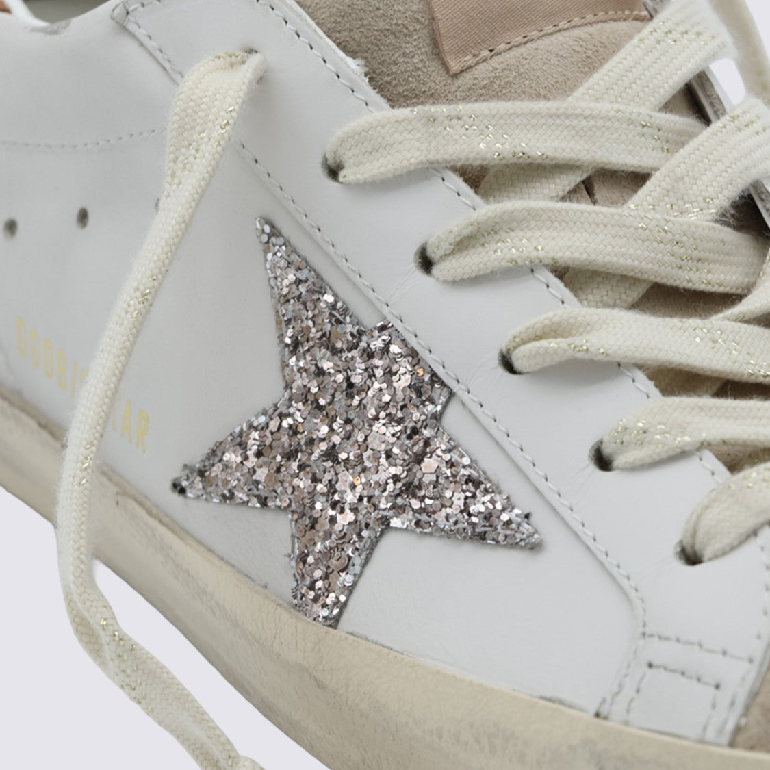 Golden Goose Low-Top Sneakers With Distressed Sole And Glittering Accents