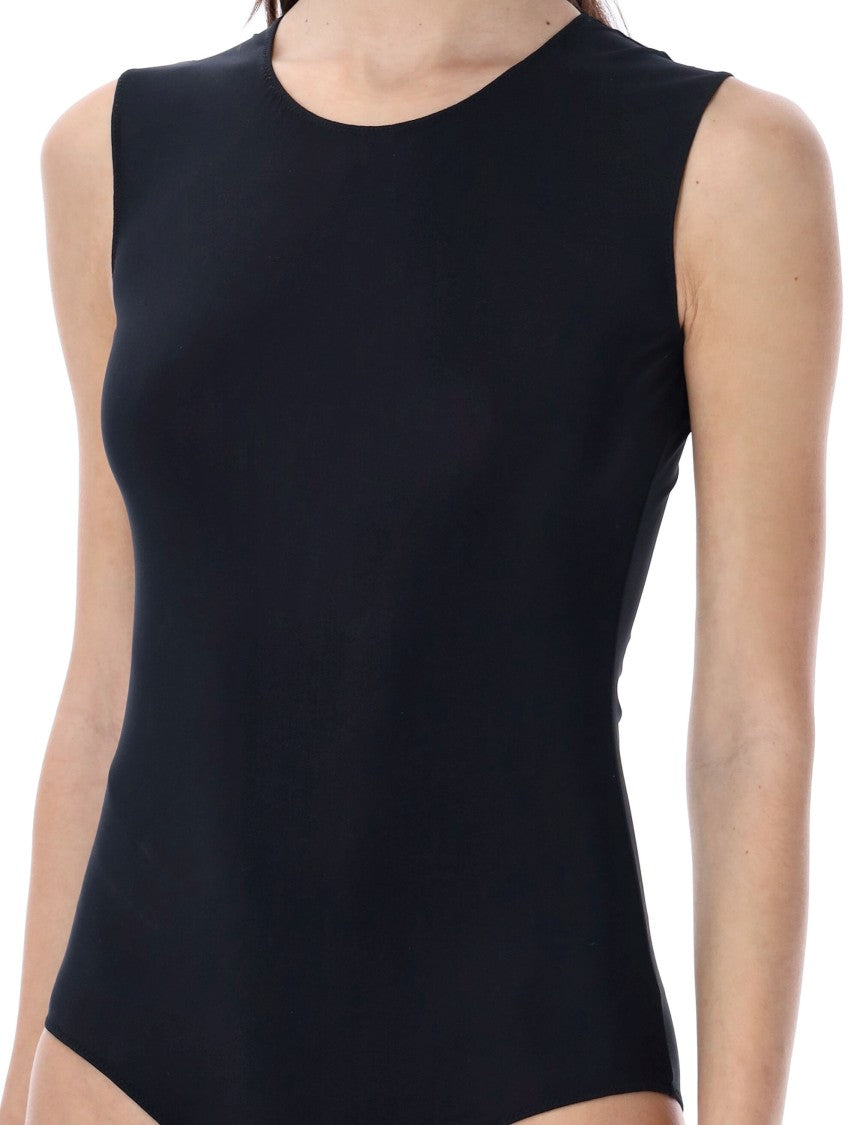 Maison Margiela Viscose Bodysuit With Unique Rear Stitching