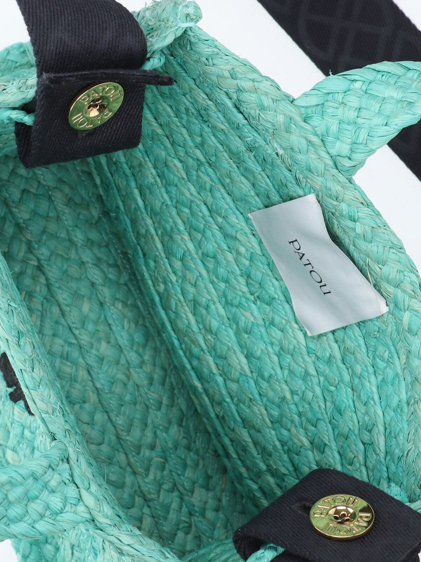 Patou “Jp” Raffia Tote Bag – Green