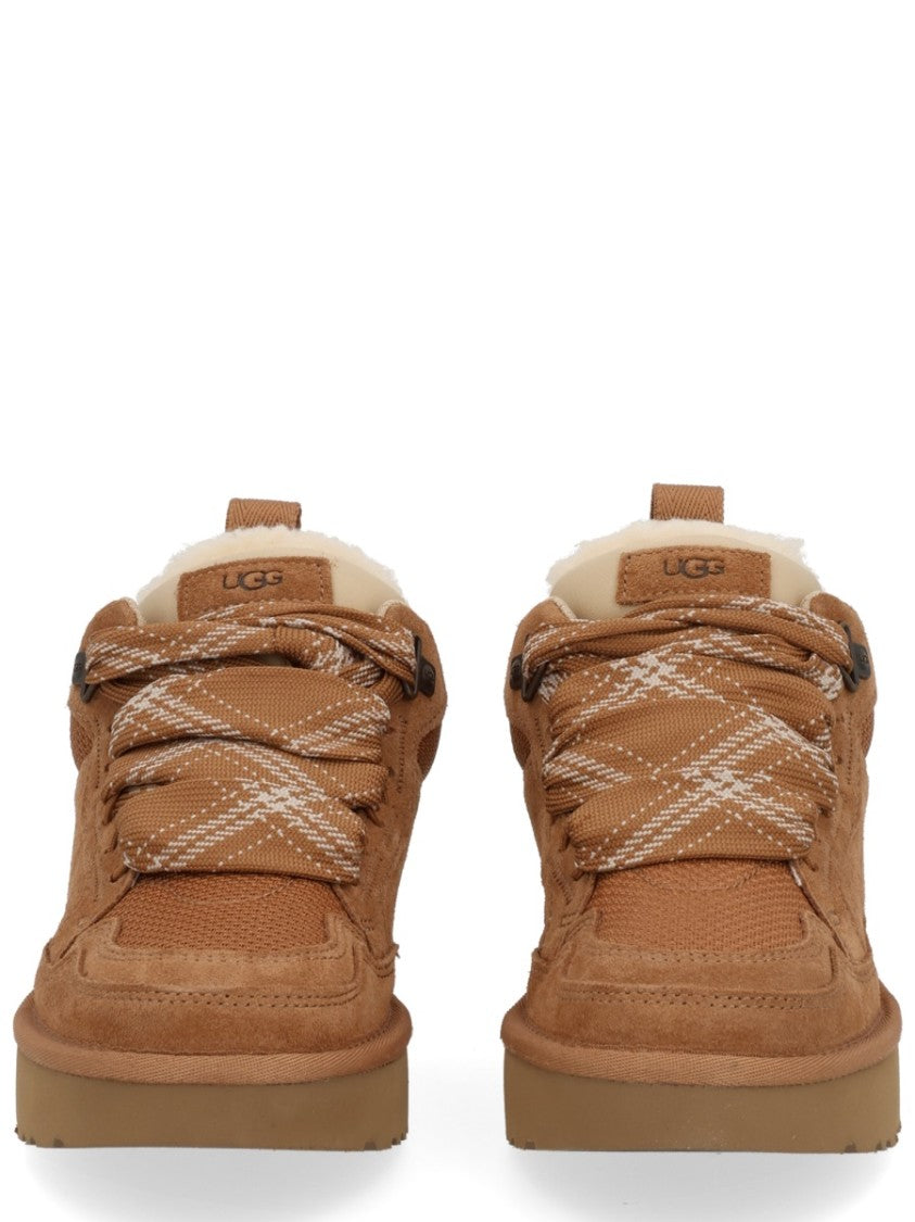 Ugg Tan Lowmel Shearling Collar Sneakers