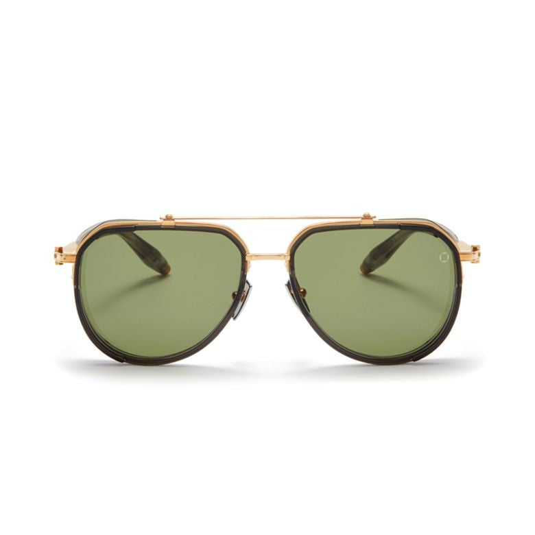 Akoni Echo Aviator-Inspired Sunglasses With Gold Accents