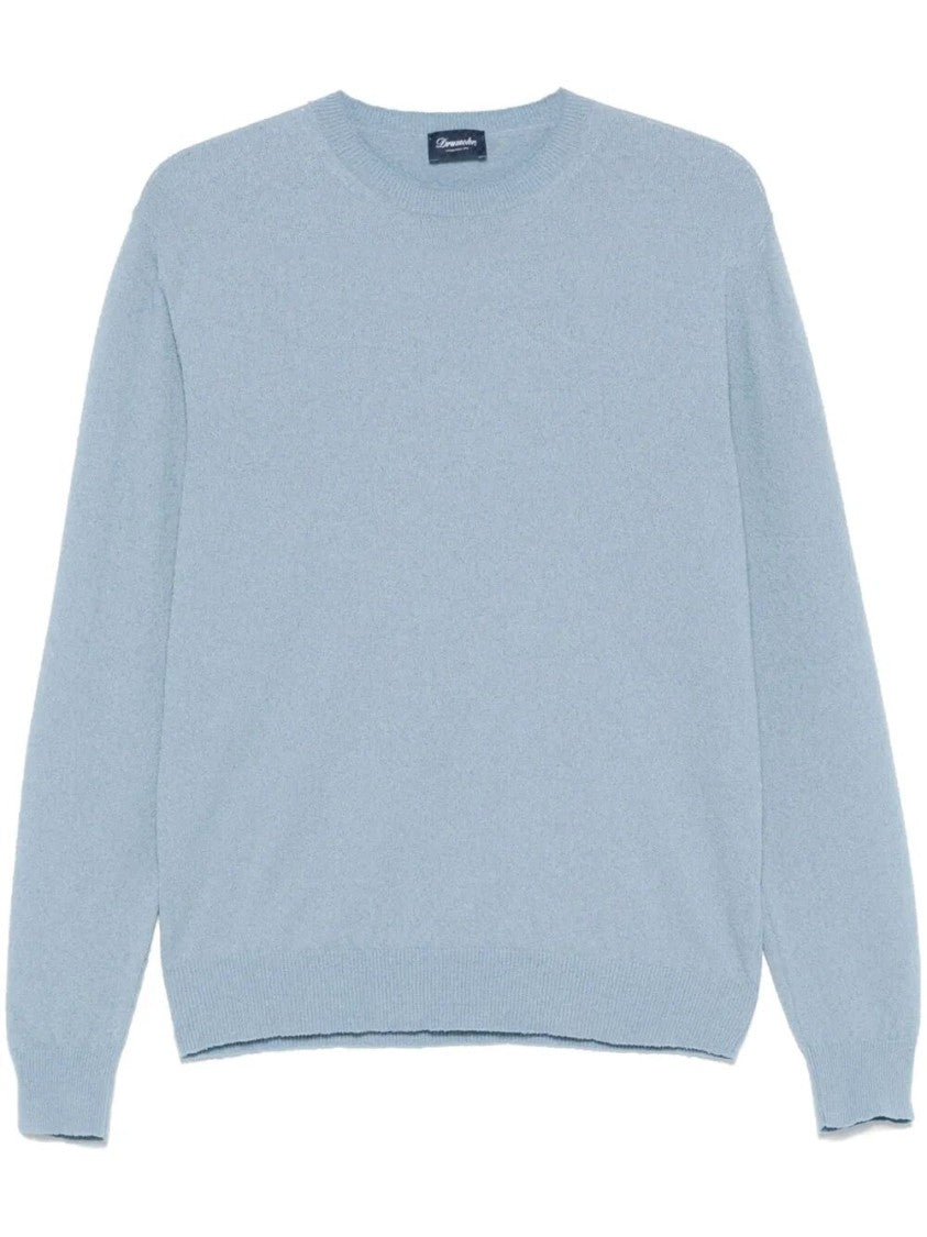 Drumohr Textured Long Sleeve Crew-Neck Sweater