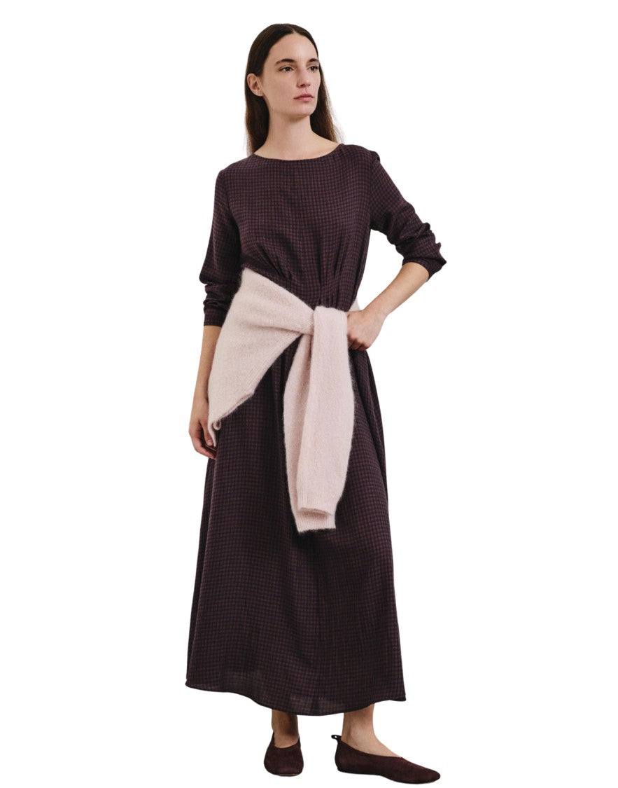 Pomandère Gingham Flannel Maxi Dress