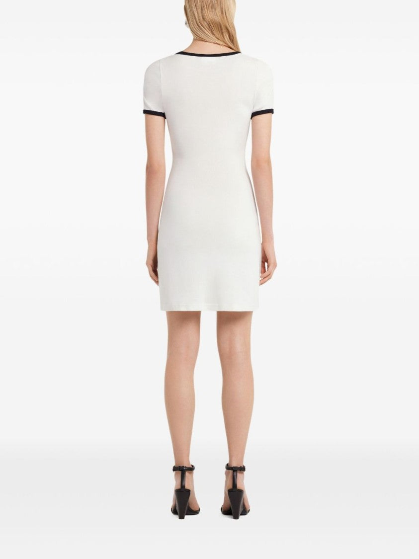 Courrèges Scoop Neck Dress With Embroidered Logo