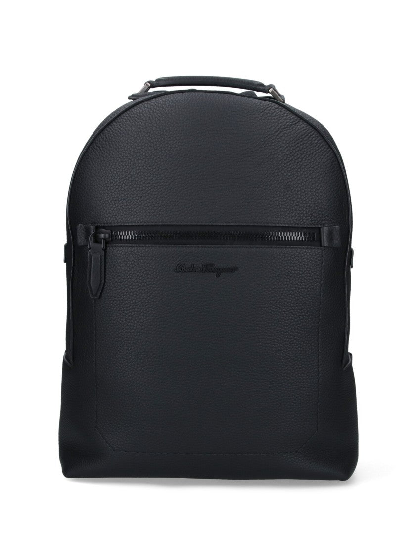 Ferragamo Structured Black Bag With Minimalist Design