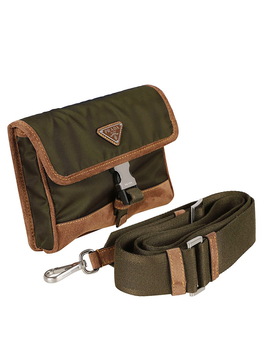 Prada Compact Olive Green Nylon Belt Bag