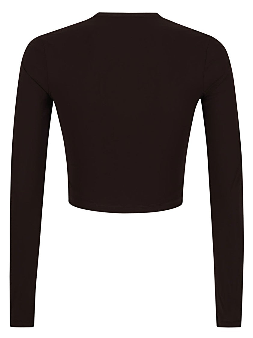 Jil Sander Fitted Brown Long-Sleeve T-Shirt