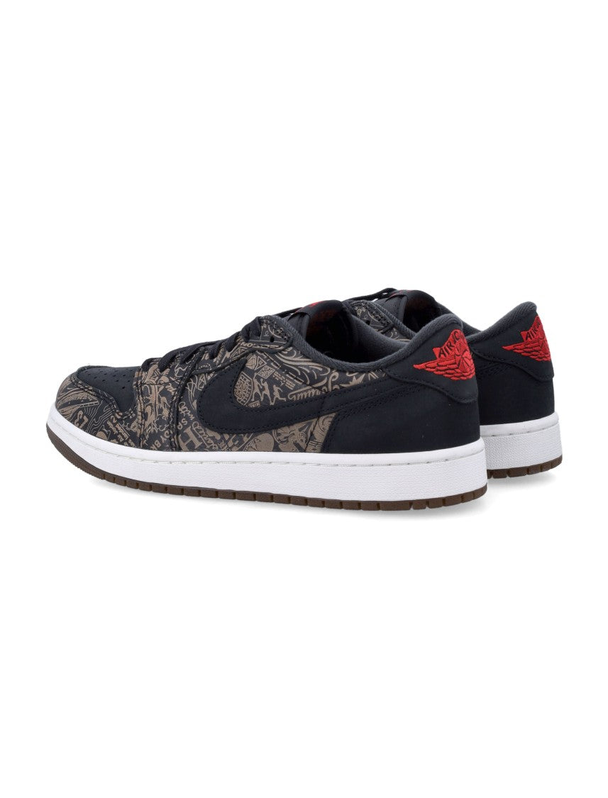 Nike Black Air Jordan 1 Low Og Laser Leather Sneakers