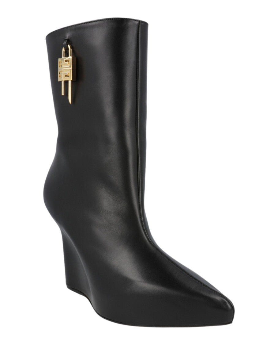 Givenchy G-Lock Leather Wedge Boots