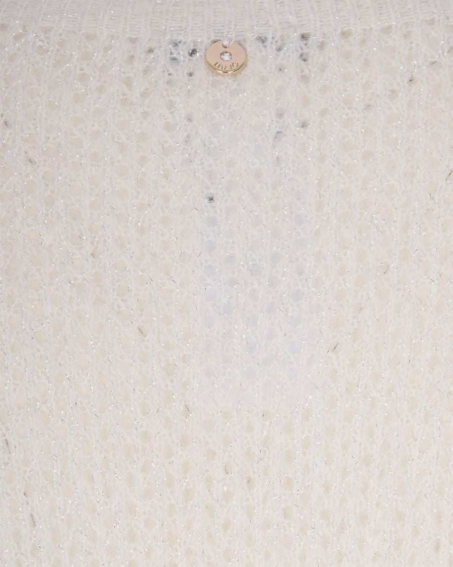 Liu Jo Ivory Crewneck Sweater