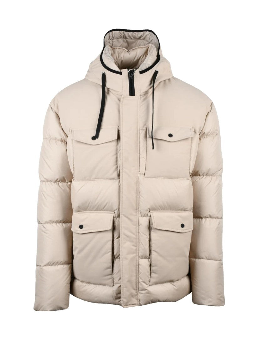 Herno Beige Quilted Polyamide Down Jacket