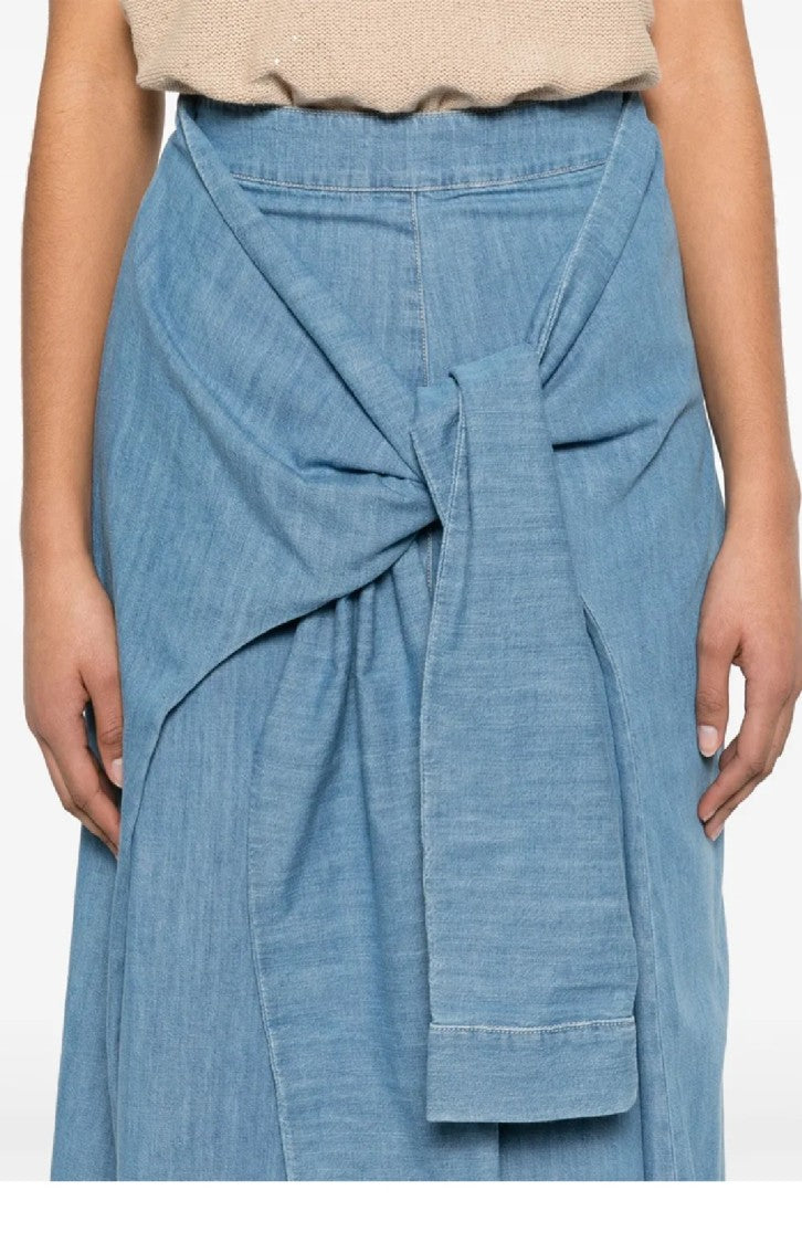 Fabiana Filippi Maxi Skirt With Tied Waist Detail