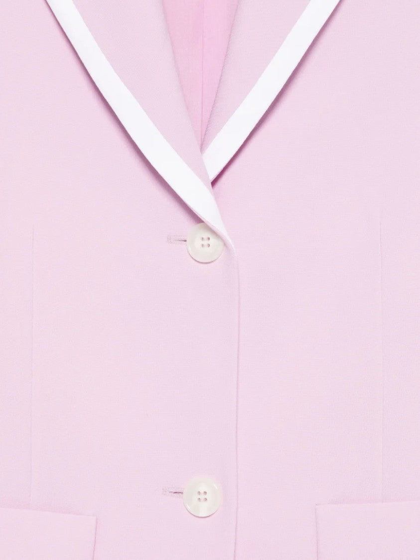 Iceberg Tailored Pastel Pink White Blazer