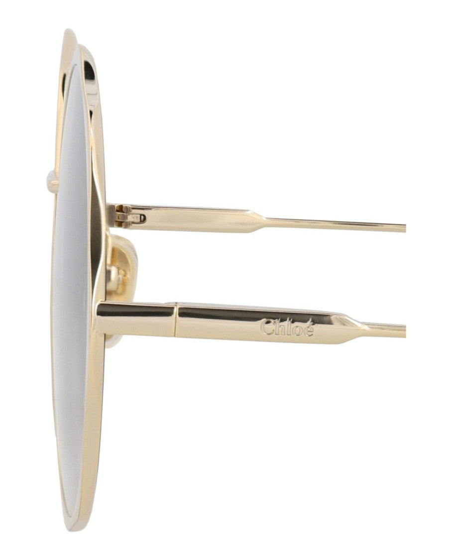 Chloé Round-Frame Metal Sunglasses