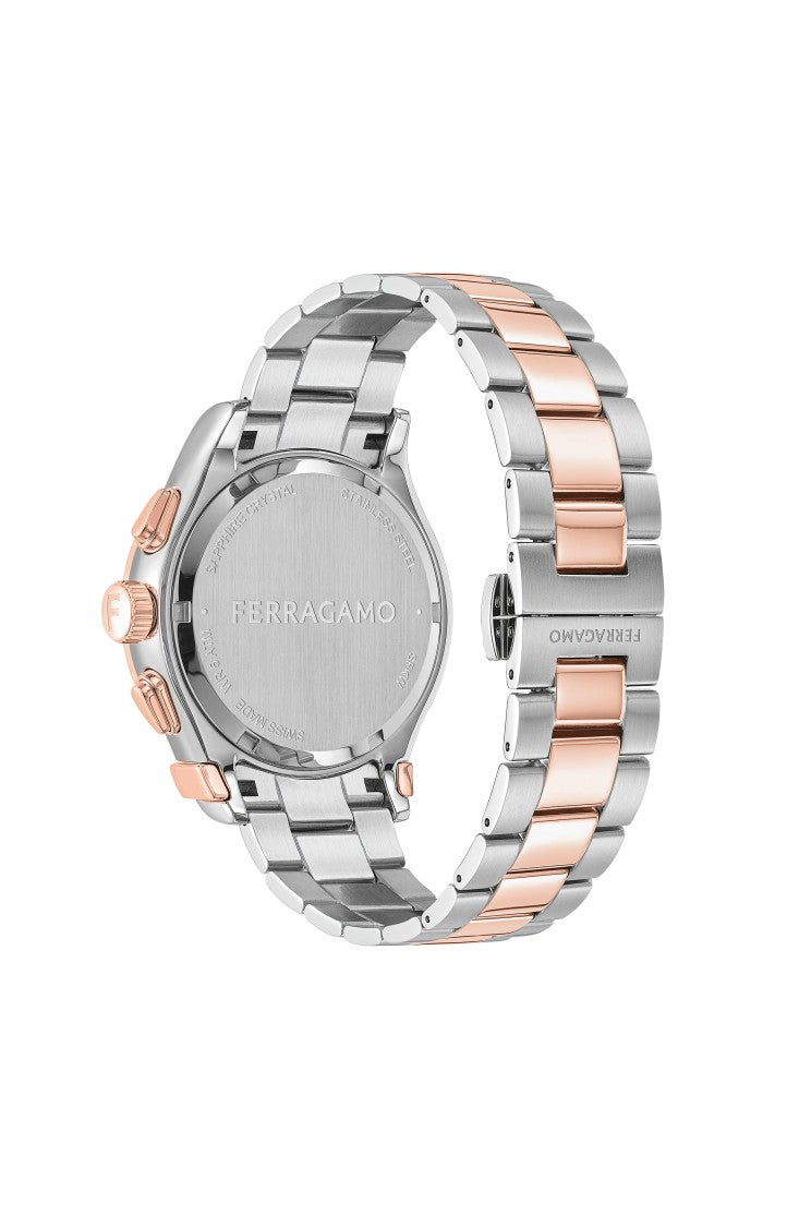 Ferragamo 1927 Chrono Bracelet Watch With Two-Tone Bracelet