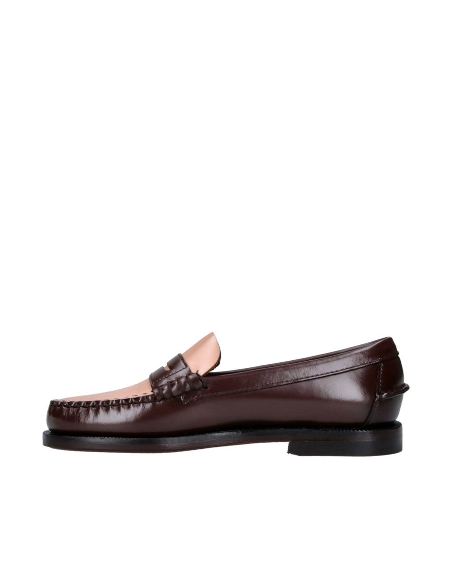 Sebago Brown Tan Classic Dan Hand-Stitched Leather Loafers