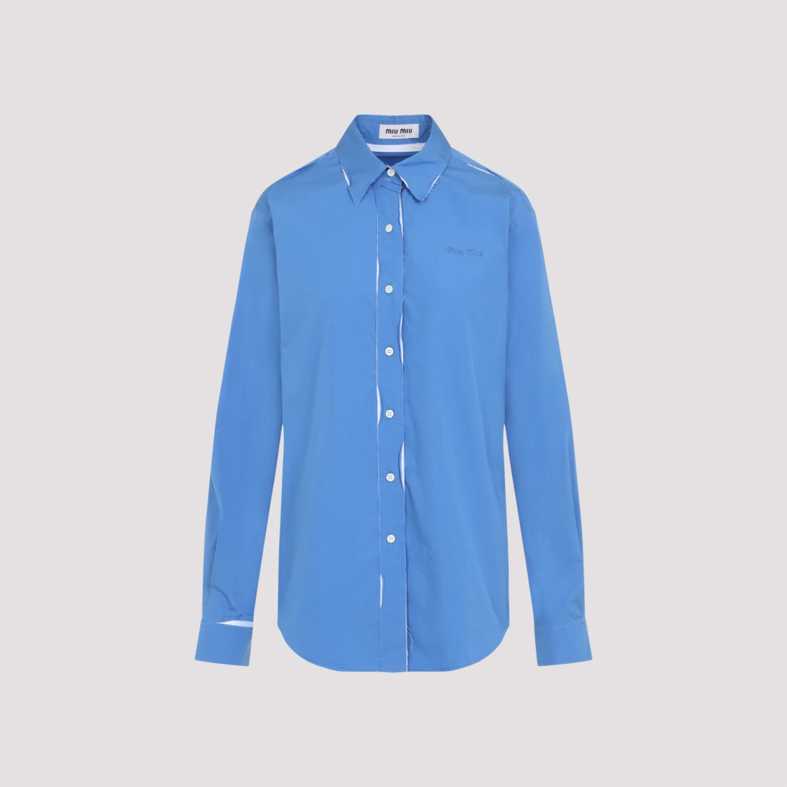 Miu Miu Periwinkle Blue Cotton Shirt