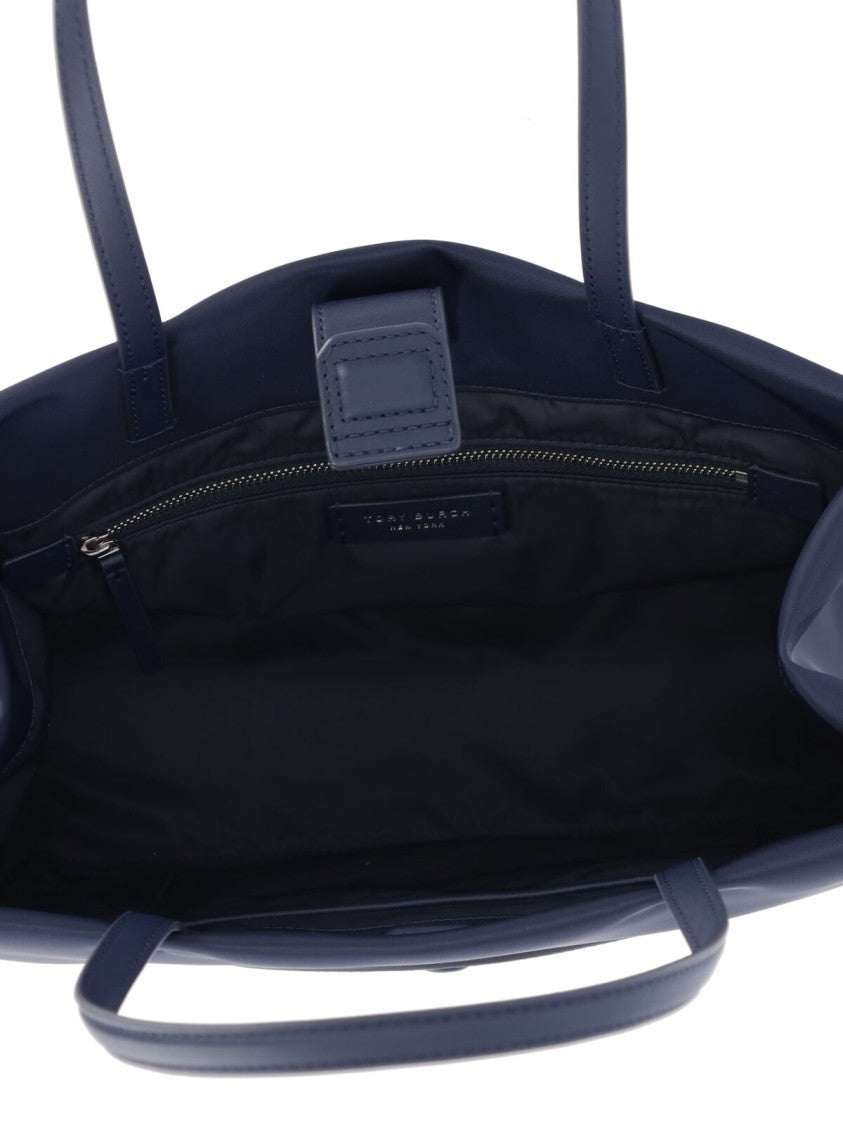 Tory Burch Navy Blue Ella Recycled Nylon Tote