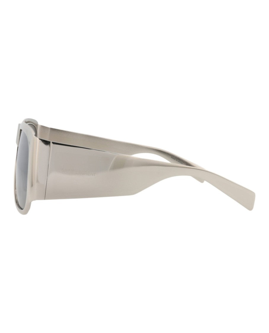 Saint Laurent Square-Frame Metal Sunglasses