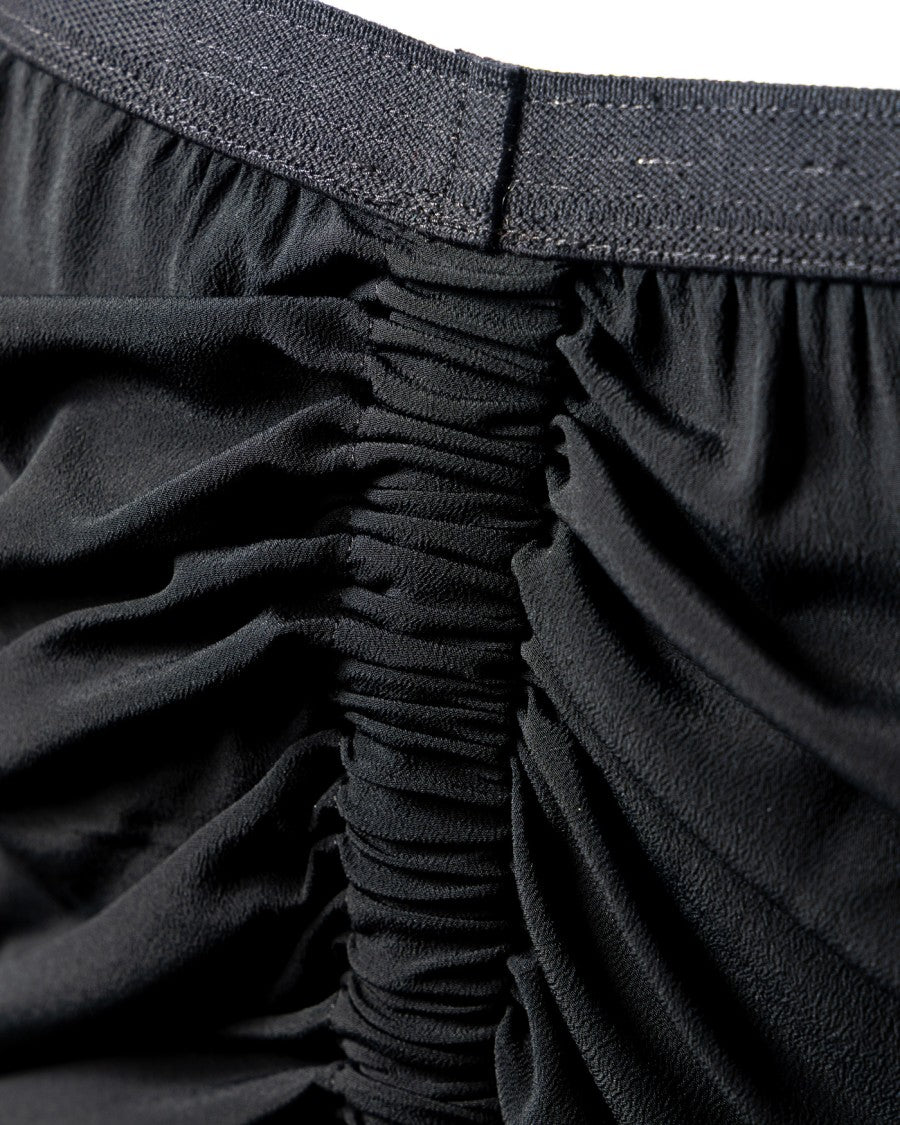 Rick Owens Structured Black Skirt With Rib-Knit Waistband