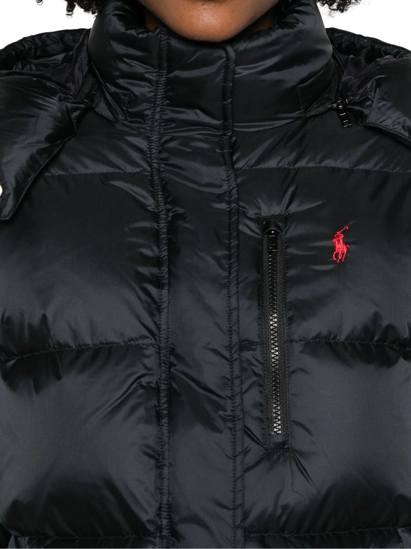 Polo Ralph Lauren Black Glossy Hooded Down Jacket