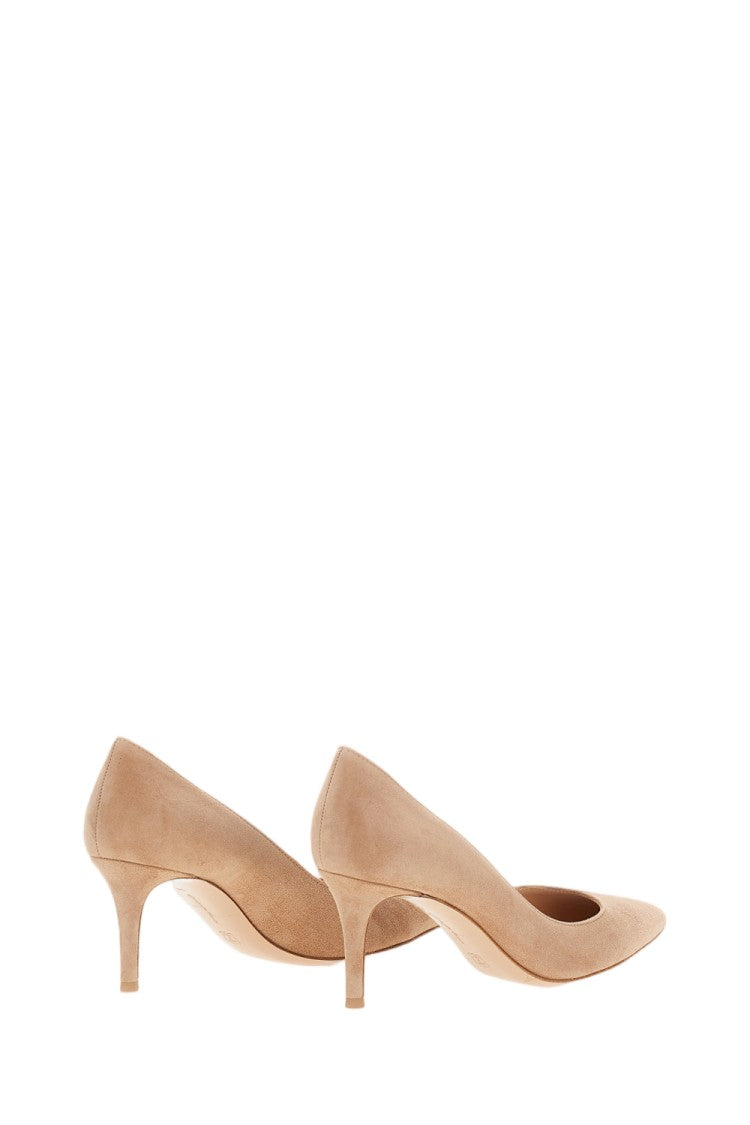 Gianvito Rossi Pointed Toe Suede Pumps With 70 Mm Heel