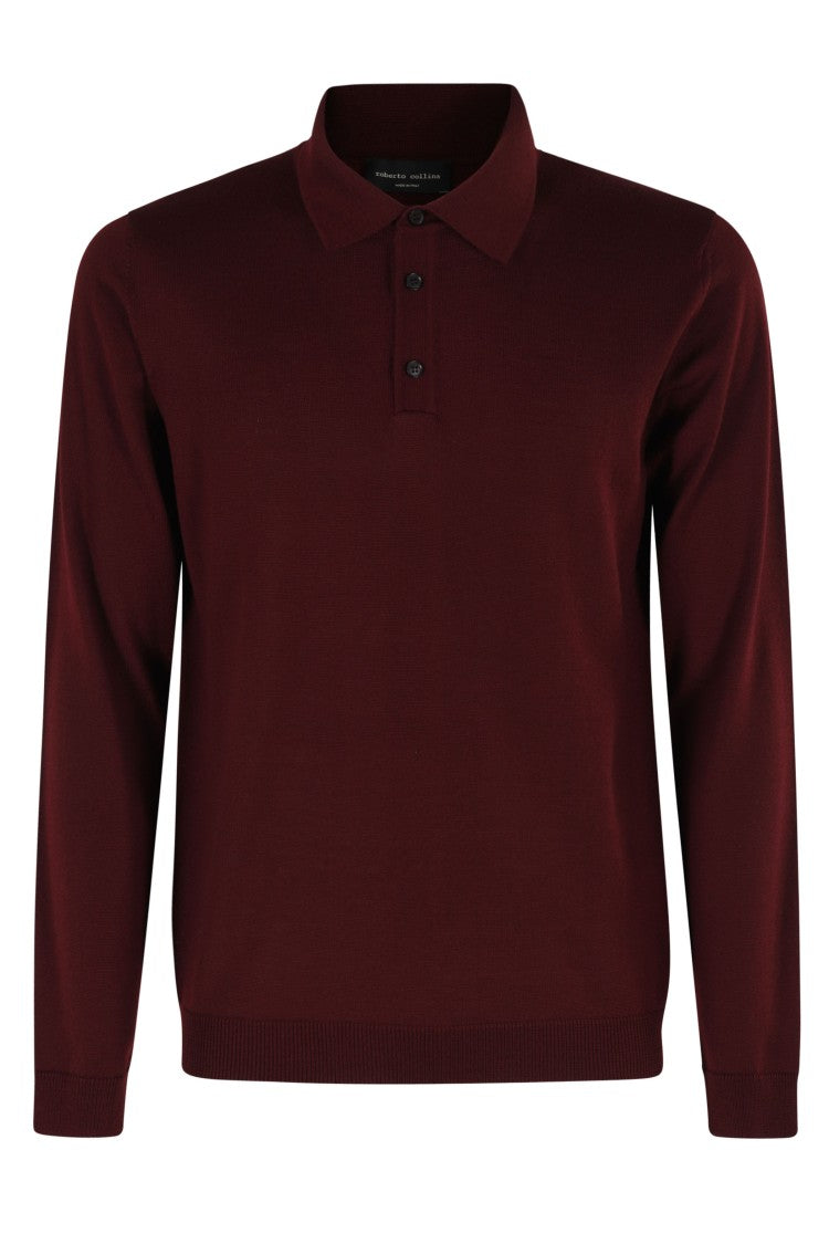 Roberto Collina Long-Sleeve Polo Sweater With Classic Collar