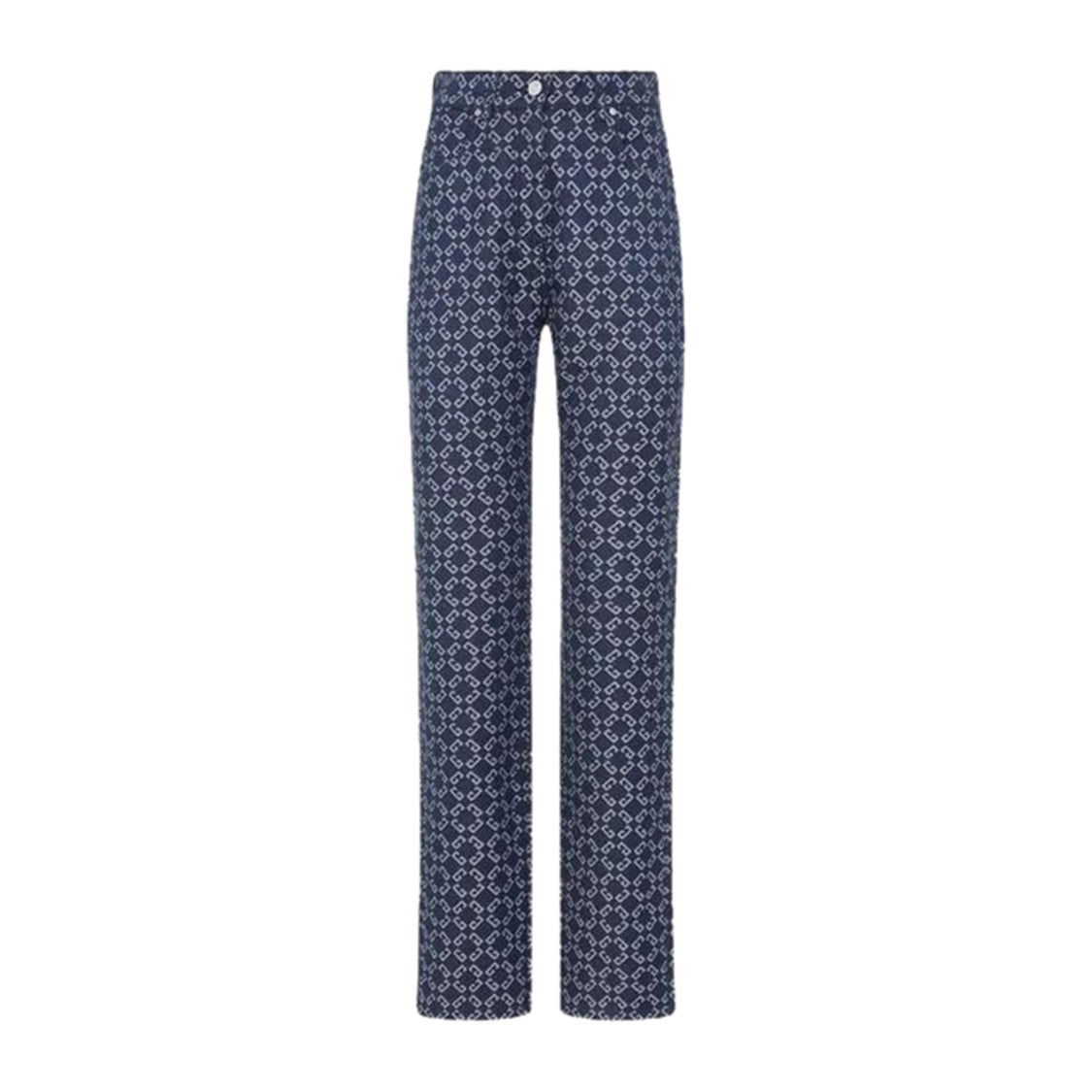 Givenchy Monogram Pattern High-Waisted Denim Trousers