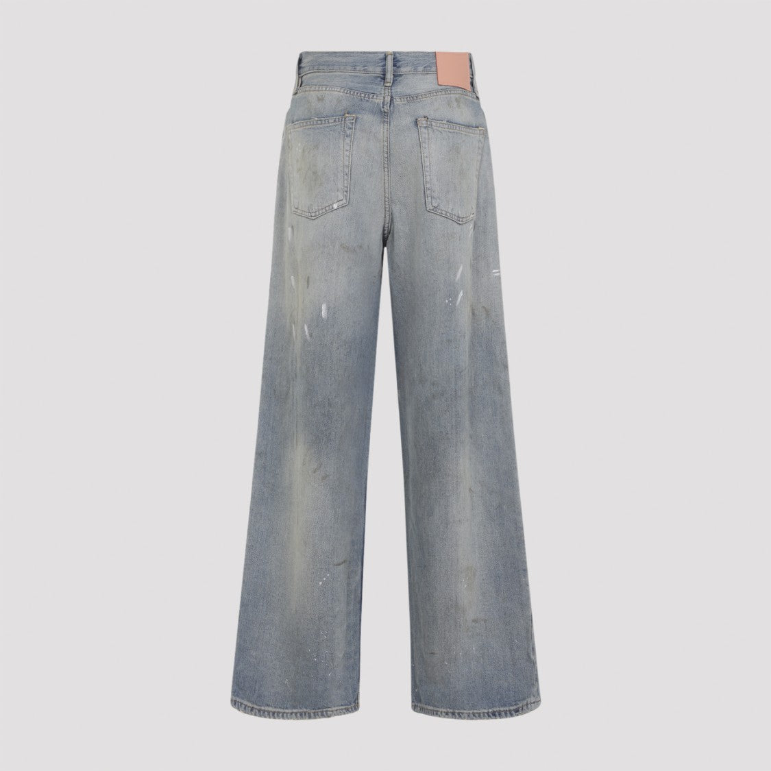 Acne Studios Wide-Leg Jeans With Faded Light Blue Wash