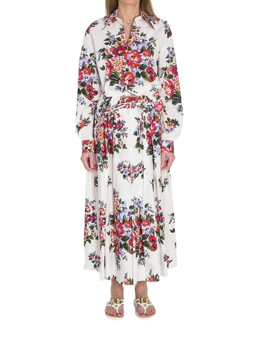 Dolce & Gabbana Floral Print Cotton Shirt