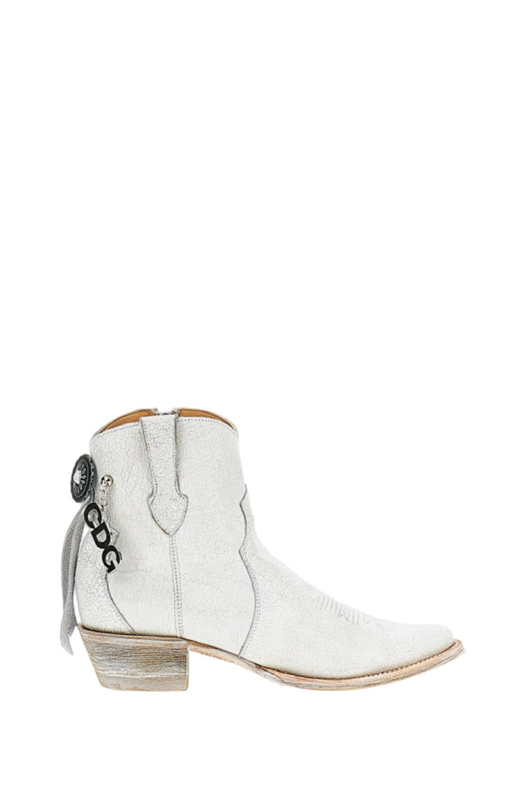 Comme Des Garçons White Leather Boots
