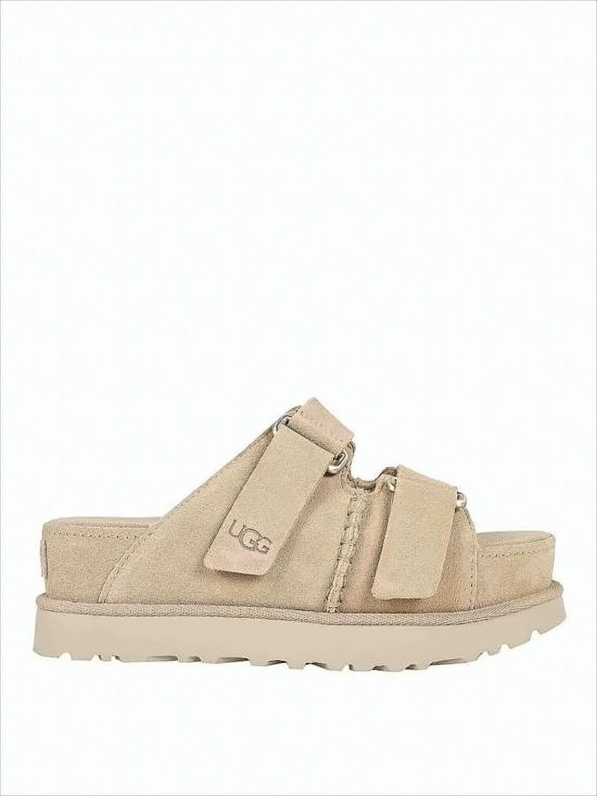 Ugg Suede Slip-On Mules With Adjustable Straps