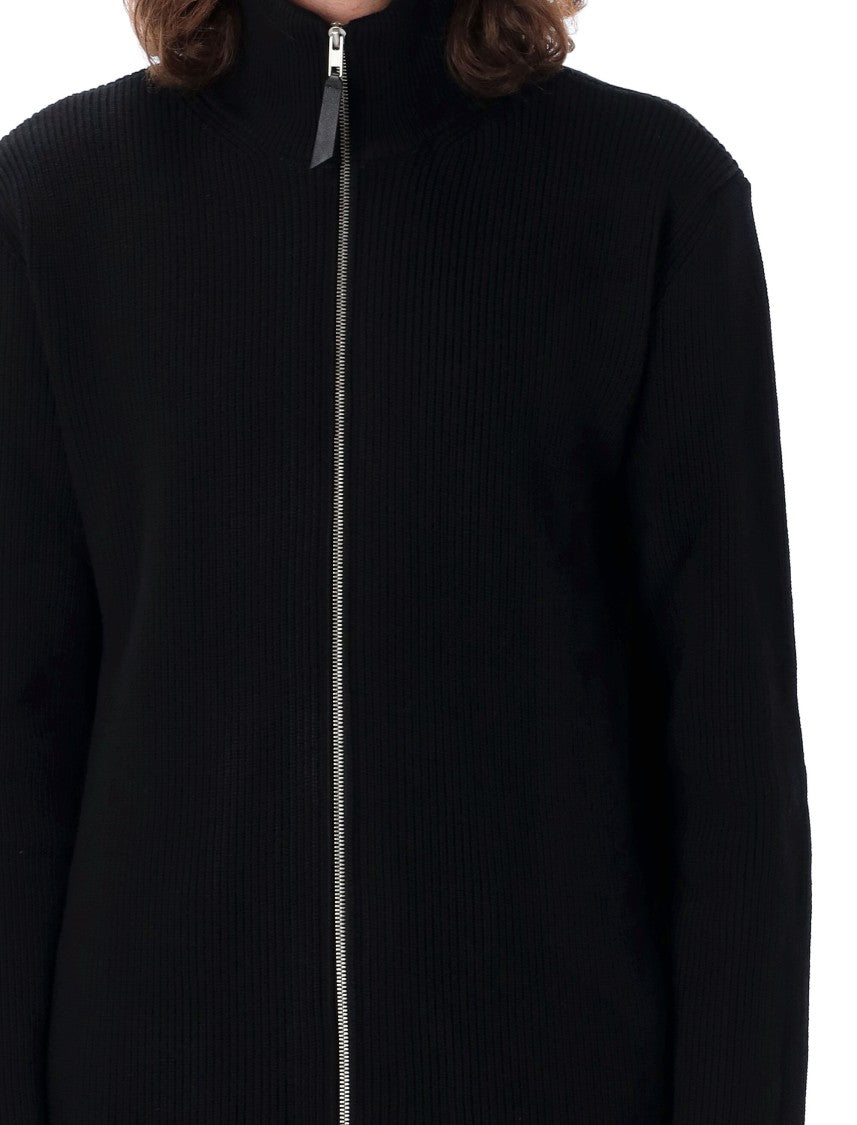 Maison Margiela Camionaire Ribbed Black Zip-Up Jacket