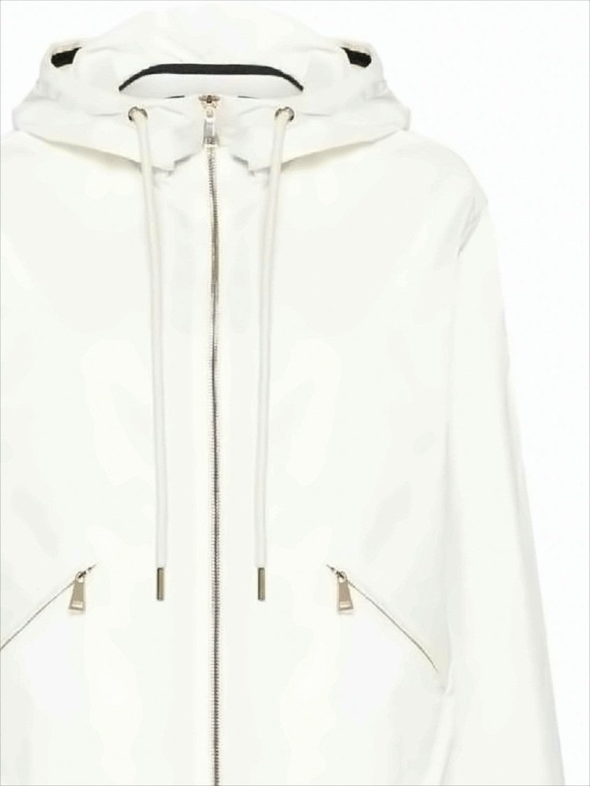 Moncler White Jacket With Front Zipper