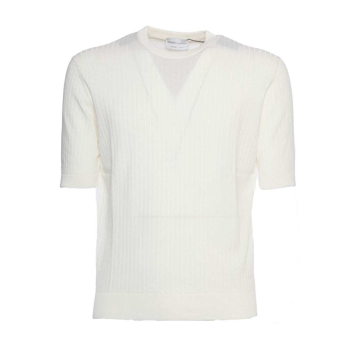 Settefili Cashmere Mezza Manica Girocollo High Gauge T-Shirt
