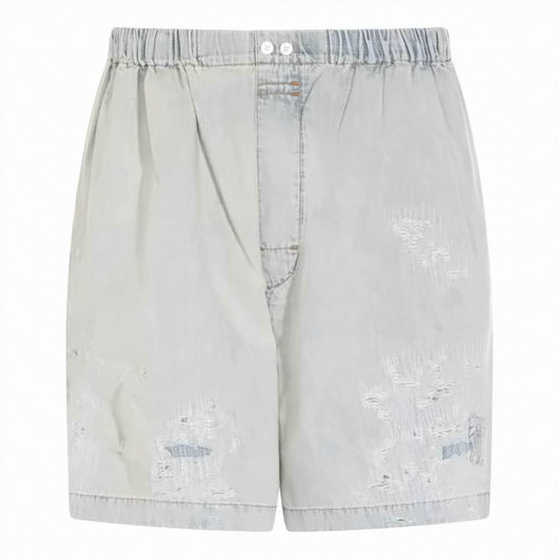 Acne Studios Light-Washed Denim Shorts With Relaxed Fit And Distressed Details