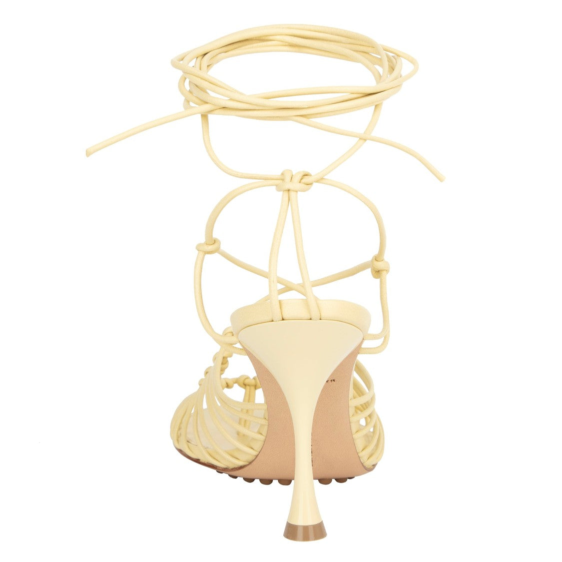 Bottega Veneta Dot Leather Sandals Beige