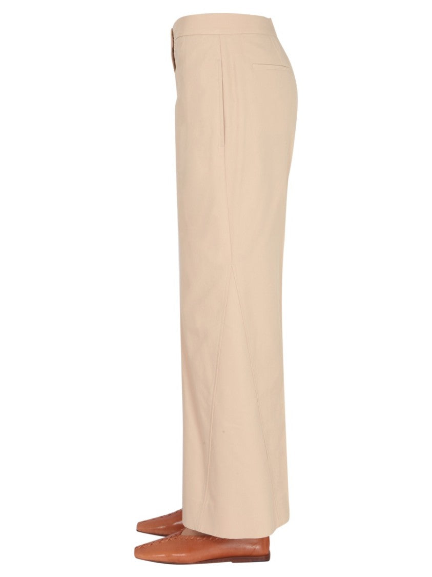 Jil Sander High-Waisted Wide-Leg Trousers With Front Closure