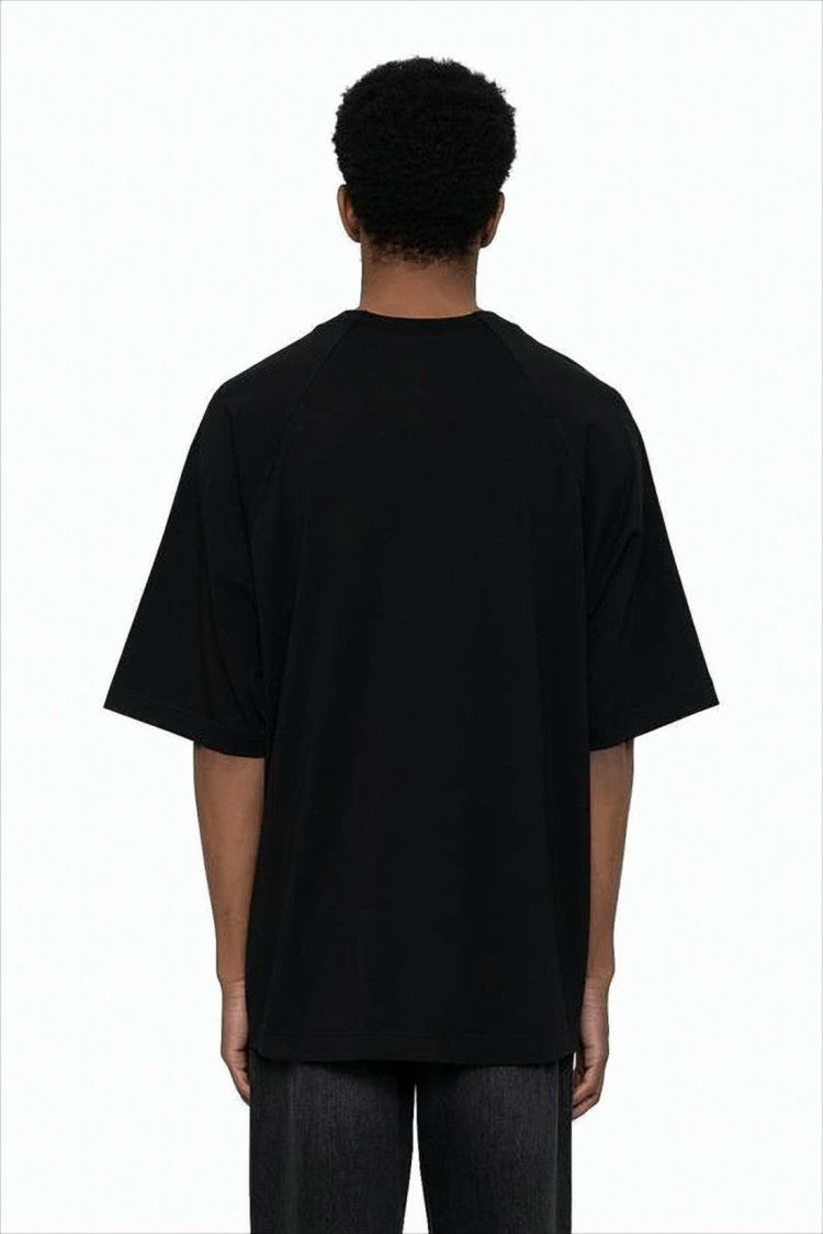 Jacquemus Minimalistic Black Short-Sleeve Tee With Tonal Logo