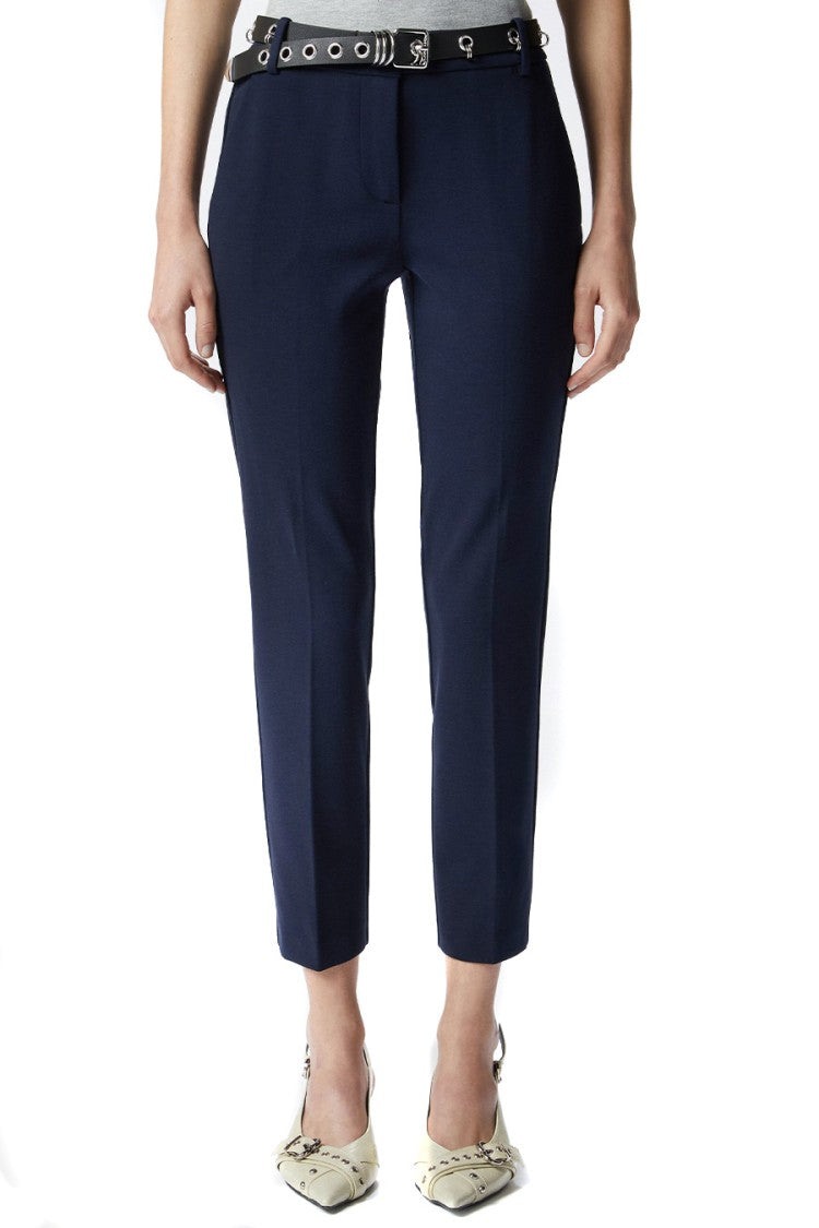 Pinko Mid-Rise Blue Trousers With Tailored Fit